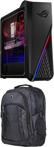 الكمبيوتر المكتبي للألعاب ASUS ROG Strix GA15DK (AMD Ryzen 7 5800X 8-Core، GeForce RTX 3070، ذاكرة الوصول العشوائي 16 جيجابايت، 1 تيرابايت SSD، WiFi، بلوتوث، Win 11 Home) مع حقيبة ظهر 1680D in Saudi Arabia