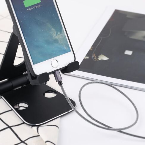 Syncwire Nylon Braided iPhone Charger Cable - 6.5ft/2M [Apple MFi Certified] Lightning to USB Charging Cord for iPhone 11/XS Max/XS/XR/X, 8 7 6S 6 Plus, SE 5S 5C 5, iPad iPod & More - Grey in Saudi Arabia