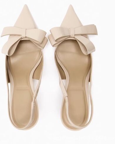 Kluolandi Bow Knot Slingback Kitten Heels for Women Closed Pointed Toe Pumps Dress Shoes Stiletto Heels Sandals in Saudi Arabia