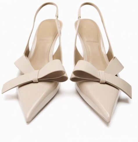 Kluolandi Bow Knot Slingback Kitten Heels for Women Closed Pointed Toe Pumps Dress Shoes Stiletto Heels Sandals in Saudi Arabia