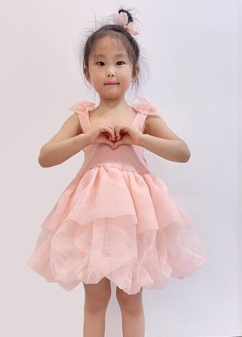 Baby Girls Layered Tutu Dress Toddler Spaghetti Cupcake Puffy Dresses Wedding Pageant Short Ball Gowns Casual Sundress in Saudi Arabia
