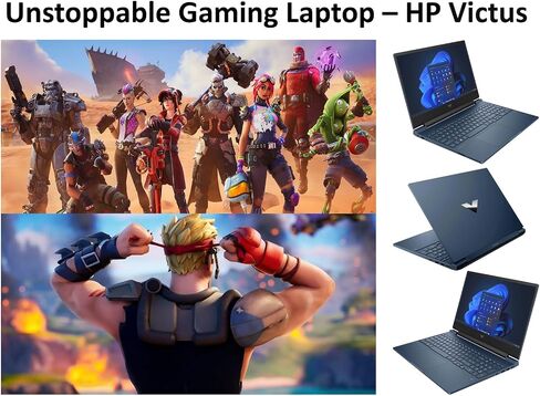 HP Victus Performance Blue Gaming Laptop 15.6" 144Hz IPS FHD (Intel i7-12650H, GeForce RTX 4050 6GB, 16GB RAM, 1TB PCIe SSD, Backlit KYB, B&O Speakers, WiFi 6, Win10Pro) w/DKZ USB Port Expander in Saudi Arabia