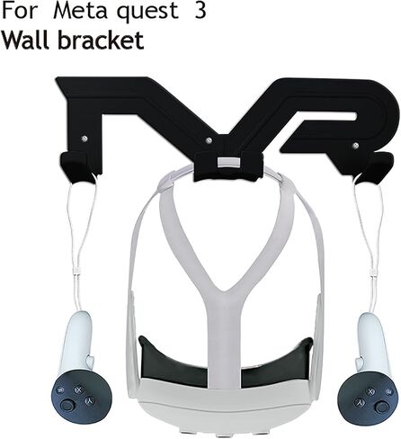 VR Headset Wall Mount Controller Bracket Home Storage Hanger for Meta Quest 3 2/Quest Pro/Pico 4 /Quest Rift VR Accessories (White) in Saudi Arabia