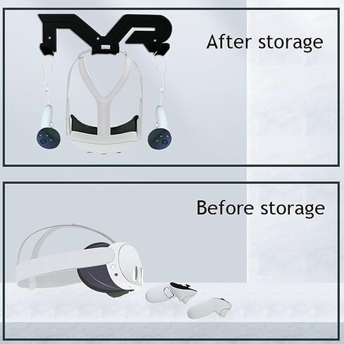 VR Headset Wall Mount Controller Bracket Home Storage Hanger for Meta Quest 3 2/Quest Pro/Pico 4 /Quest Rift VR Accessories (White) in Saudi Arabia