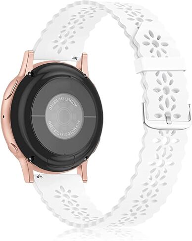 Compatible for Garmin Forerunner 165 Band, Lamshaw 20mm Quick Release Silicone Lace Slim Thin Hollow-Out Replacement Straps Compatible with Garmin vívoactive 5/Approach S12/Approach S40/Approach S42/D2 Air/D2 Air X10/Forerunner 165, 245, 55, 645/Venu/Venu in Saudi Arabia