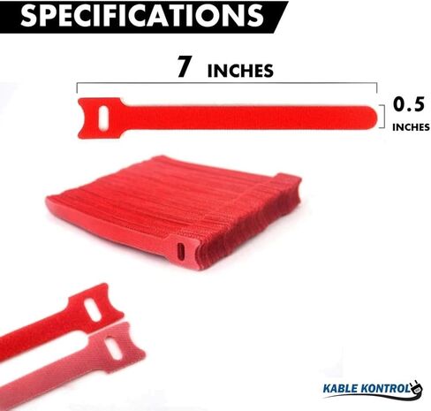 أشرطة تثبيت بخطاف وحلقة من Kable Kontrol، مقاس 17.78 سم × 1.27 سم، مزدوجة الجوانب غير لاصقة من النايلون غير اللاصق وقابلة لإعادة الاستخدام، شريط قابل للتعديل، سلك منظم للكابل - أسود - 20 قطعة in Kuwait