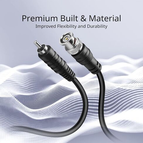 TNP BNC to RCA Adapter Cable (6FT) - BNC Male to RCA Male RG59U 75 ohm Coaxial Composite Video Connector Jack Converter Adapter Composite Video Cable in Saudi Arabia