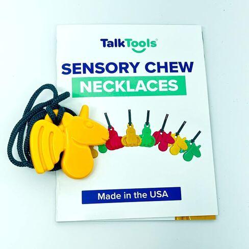 TalkTools Sensory Chew Necklace - Teething and Biting Chewelry for Kids & Adults with ADHD, Autism - Anxiety Relief Chewing Pendant - Safe and Durable Chew Necklace (Green, Turret Shell) in Saudi Arabia