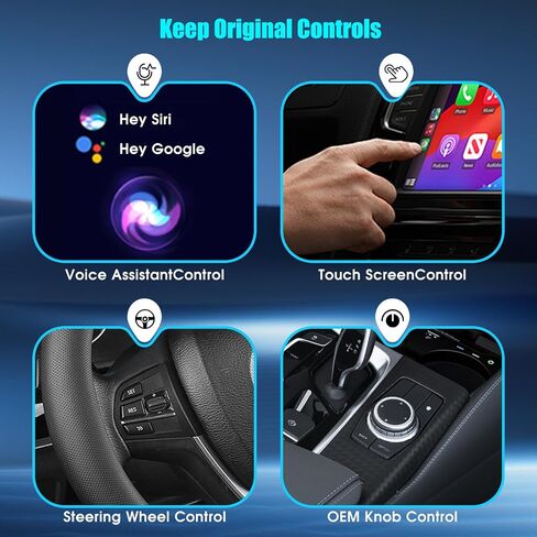 محول لاسلكي تلقائي 4 في 1 يعمل بنظام Android، محول CarPlay اللاسلكي لسيارات 2016+، سلكي إلى صندوق Ai الذكي اللاسلكي لسيارات OEM السلكية، يدعم النسخ المتطابق على YouTube/الشبكة/الشاشة، اتصال تلقائي سريع، تأخر منخفض in Saudi Arabia