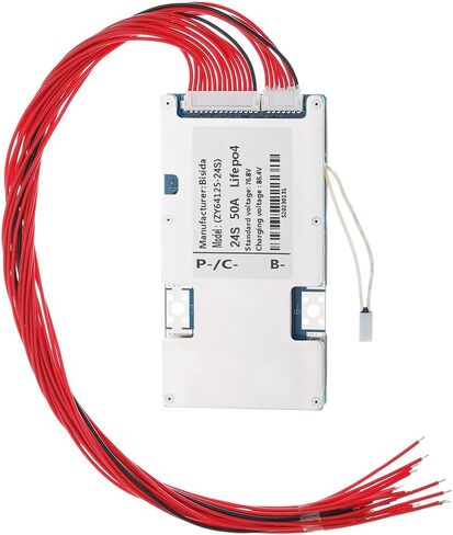 24S BMS 72V 50A Lifepo4 لوحة حماية نظام إدارة البطارية PCB مع سلك التوازن وNTC، عشر حماية وظيفية، منفذ مشترك، لحزمة بطارية Lifepo4 (24S 72V 50A) in Kuwait