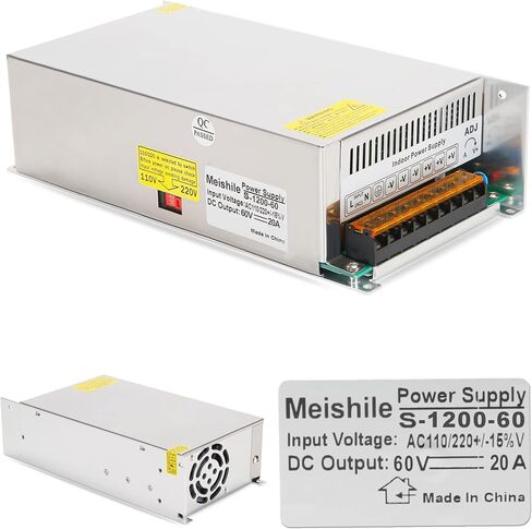 60 فولت 20 أمبير 1200 واط تيار مستمر محول مصدر الطاقة PSU AC-DC 60 فولت محول صناعي محول 0-15/10 أمبير نظام استشعار المحرك مصباح متر وحدة تحكم سيرفوس التراسو مروحة محرك كهربائي SMPS 110 فولت/220 فولت in Kuwait