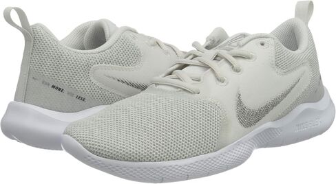 حذاء رياضي نسائي من Nike Flex Experience Run 10، أبيض Mtlc فضي بلاتينيوم ملون Lt رمادي داكن، 11 in Saudi Arabia