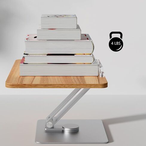 حامل كتب قابل للدوران 360 درجة للقراءة، حامل الكتب، حامل كتب الطبخ، حامل العرض (الكمبيوتر المحمول، الكمبيوتر اللوحي)، ارتفاع قابل للتعديل، قابل للطي، جسم من سبائك الألومنيوم المقوى in Saudi Arabia