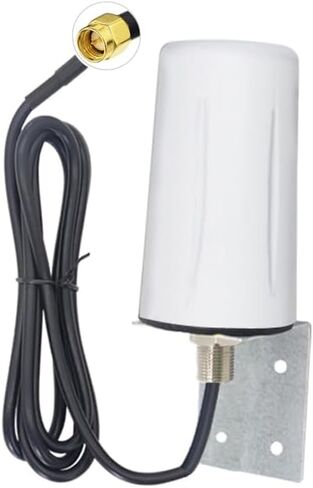 Banyanxin 5G 4G 3GGSM Aerial IP67 Waterproof Indoor Outdoor External WiFi Omni 15dbi Antenna for Signal Booste with 1.5m Cable (White 1.5M SMA Male) in Saudi Arabia