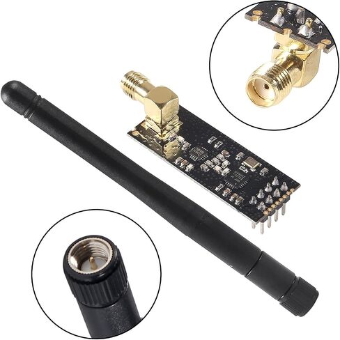5 قطع وحدة إرسال واستقبال NRF24L01+PA+LNA RF مع هوائي SMA 2.4 جيجا هرتز 1100 متر + 5 قطع وحدة NRF24L01 لاسلكية مع محول اندلاع على اللوحة منظم 3.3 فولت لاردوينو in Saudi Arabia