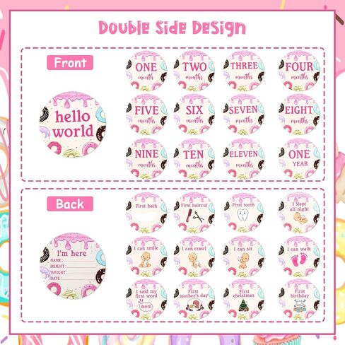 Sursurprise Under The Sea Milestone Cards, Baby Monthly Milestone Markers Wooden, 13PCS Ocaen Animals Double Sided Hello World Newborn 1-12 Months Circles Discs Signs Props in Saudi Arabia