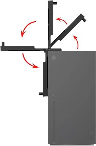 غطاء مقاوم للغبار لوحدة تحكم Xbox Series X، غطاء علوي لمرشح الغبار قابل للتعديل لجهاز Xbox Series X مع حامل سماعة الرأس - أسود in Kuwait