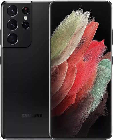 غطاء خلفي زجاجي بديل لهاتف Galaxy S21 Ultra مع أجزاء زجاجية لعدسة الكاميرا وشريط مثبت مسبقًا لهاتف Samsung Galaxy S21 Ultra S21U SM-G998B G998U G998U1 G998W (أسود فانتوم) in Kuwait