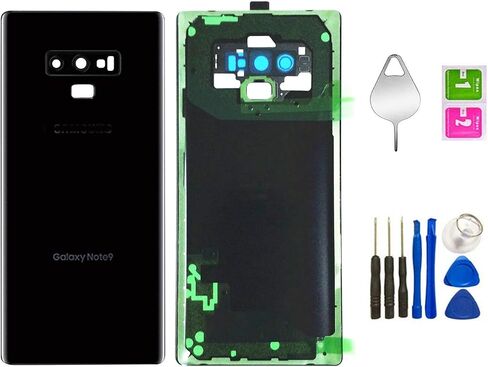 Compatible Back Glass Door Cover Housing Installed Camera Frame Lens Adhesive Replacement for Samsung Galaxy Note 9 - All Models N960 All Carriers + with Tools (Lavender Purple) in Saudi Arabia