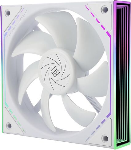 Thermalright TL-M12W CPU Fan 120mm Case Cooler Fan ARGB, 4pin PWM Connector Silent Computer Fan with S-FDB Bearing,Desktop Cooling Fan has Side ARGB Mirror Light Effect (TL-M12W) in Saudi Arabia