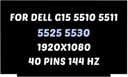 بديل لشاشة Dell G15 15 5510 5511 5515 5520 5521 LCD لشاشة G15 15 5525 5530 1920x1080 15.6 بوصة 40 Pins 144 هرتز LED لوحة رقمية (للشاشات التي لا تعمل باللمس فقط) in Saudi Arabia