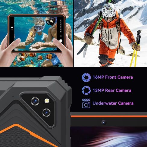 Blackview Android 13 Tablet, 10.1 inch Rugged Tablet, 13000 mAh Battery Octa-core Tablet,16GB RAM+128GB ROM+1TB Expand Android Tablet, 16MP+13MP Camera Waterproof Tablet, 4GLTE/5G WiFi/OTG-Orange in Saudi Arabia