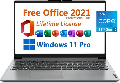 Lenovo 15.6" Business Laptop, Free Microsoft Office 2021 with Lifetime License, FHD Touchscreen Display, Intel 6-Core i3-1215U Upto 4.4 GHz, 8GB RAM, 256GB SSD, WiFi 6, 7 Hrs Battery, Windows 11 Pro in Saudi Arabia