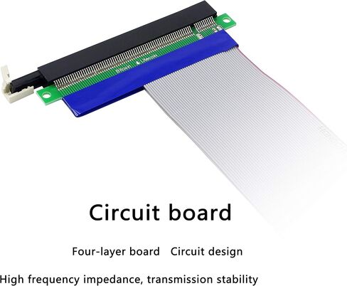 كابل رفع فتحة GELRHONR PCI-E 8X إلى 16x، كابل تمديد PCIE 8X ذكر إلى PCI-E 16X أنثى لبطاقة الرسومات، كابل رفع الشريط المرن in Saudi Arabia