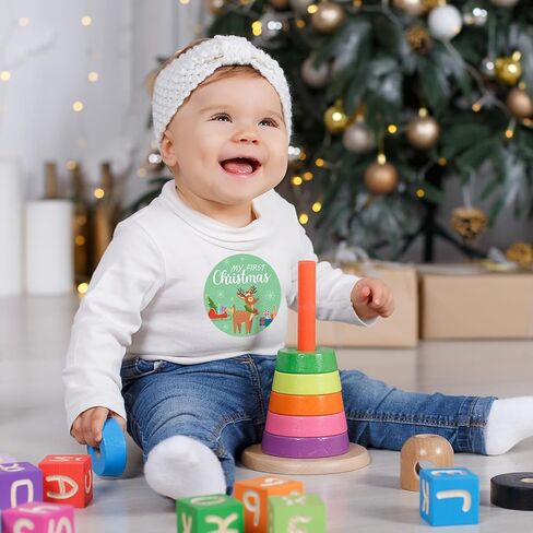 24 Newborn Baby Monthly Milestone Stickers - Jungle Animals Baby Milestone Stickers Month Stickers for Baby Boy Girl New Mom Baby Growth Stickers Photo Props in Kuwait