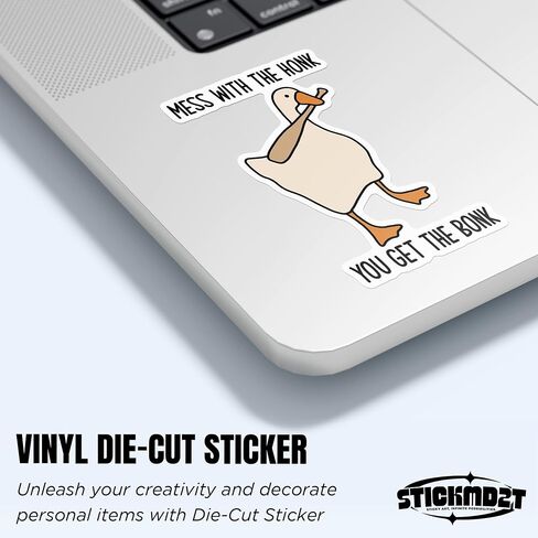 (3Pcs) Mess with The Honk You Get The Bonk Sticker Funny Meme Goose Duck 2" Waterproof Vinyl Decal Sticker Laptop, Water Bottles, Phone, Kindle Merchandise Decor Decal Gifts 2 Inches in Saudi Arabia