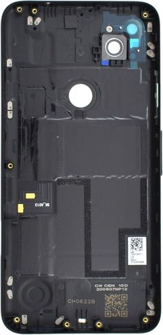 غطاء خلفي بلاستيكي أسود بديل لهاتف Google Pixel 4a G025J مع إطار الكاميرا الخلفية اللاصق مسبقًا وغطاء زجاجي in Saudi Arabia