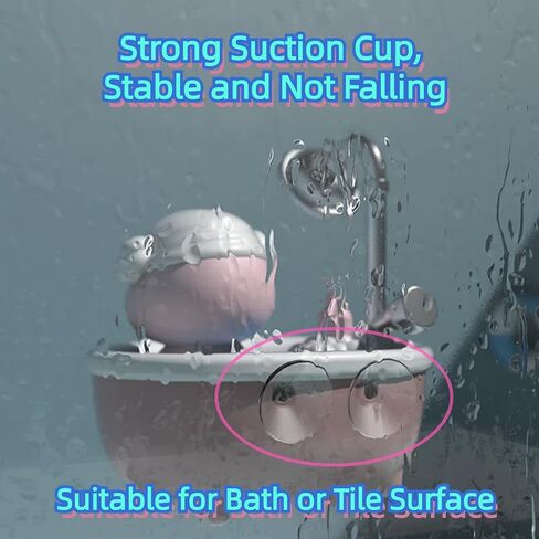 Baby Bath Shower Pig Bathtub Toy Pig Bath Toys for Toddlers Bathtub Water Pump Toy Set with Two Mode Shower Head Bath Floating Pig for Kids (Blue) in Kuwait