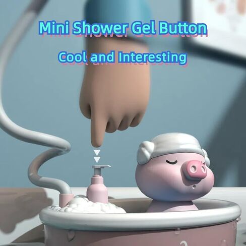 Baby Bath Shower Pig Bathtub Toy Pig Bath Toys for Toddlers Bathtub Water Pump Toy Set with Two Mode Shower Head Bath Floating Pig for Kids (Blue) in Kuwait