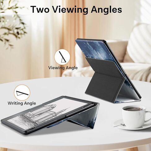 حافظة CoBak Stand لجهاز Kindle Scribe - غطاء جلدي فاخر مع حامل أقلام، وخاصية النوم/الاستيقاظ التلقائي، وميزة الوقوف - متوافقة مع جهاز Kindle Scribe مقاس 10.2 بوصة (إصدار 2022) in Saudi Arabia