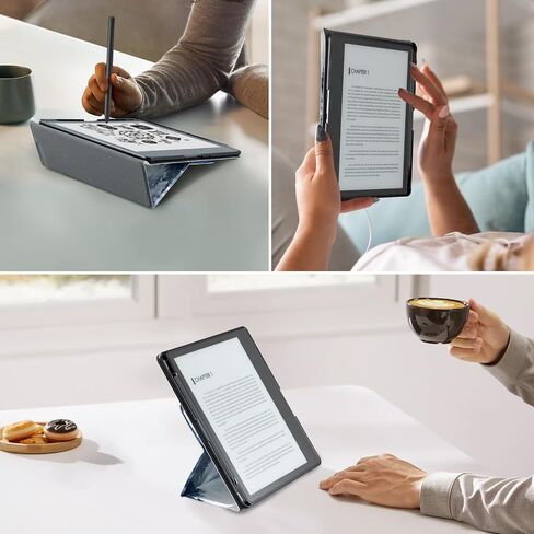 حافظة CoBak Stand لجهاز Kindle Scribe - غطاء جلدي فاخر مع حامل أقلام، وخاصية النوم/الاستيقاظ التلقائي، وميزة الوقوف - متوافقة مع جهاز Kindle Scribe مقاس 10.2 بوصة (إصدار 2022) in Saudi Arabia
