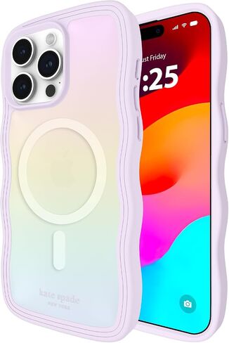 Kate Spade New York Apple iPhone 15 Pro Max Case, Compatible with MagSafe Phone Cover - Chunky Glitter Iridescent in Saudi Arabia