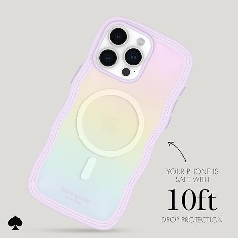 Kate Spade New York Apple iPhone 15 Pro Max Case, Compatible with MagSafe Phone Cover - Chunky Glitter Iridescent in Saudi Arabia