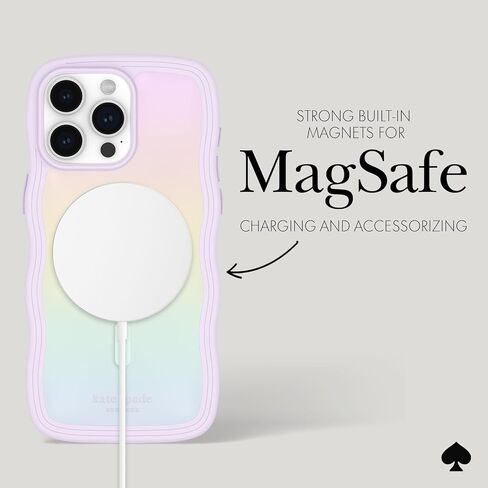 Kate Spade New York Apple iPhone 15 Pro Max Case, Compatible with MagSafe Phone Cover - Chunky Glitter Iridescent in Saudi Arabia