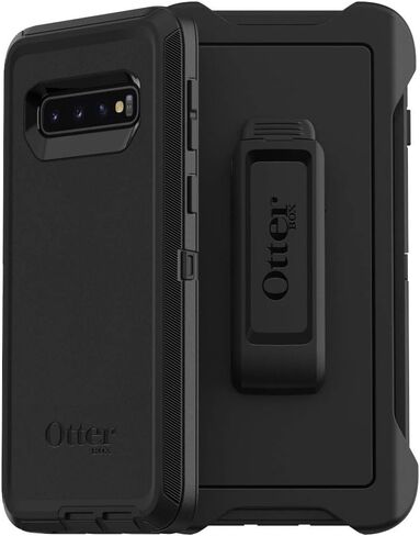 حافظة وحافظة OtterBox DEFENDER SERIES لهاتف Samsung Galaxy S10 - أسود in Saudi Arabia