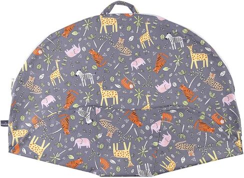 IBraFashion Removable Cover for Newborn Lounger Fits Infant Lounger Pillow 100% Soft Cotton Jungle Animals Grey in Kuwait