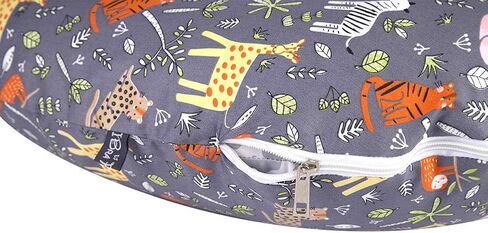 IBraFashion Removable Cover for Newborn Lounger Fits Infant Lounger Pillow 100% Soft Cotton Jungle Animals Grey in Kuwait