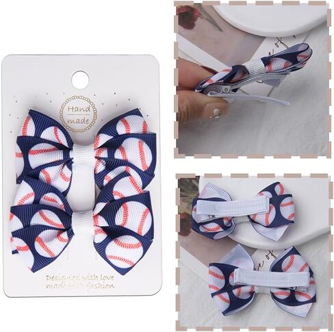 Soccer Bows Hair Clips for Girls Toddler Baby Girl Soccer Outfit Football Hair Accessories Hair Barrettes for Women Hair Pins Sports Themed Bowknot Hair Clip Soccer Mom Soccer Team Gifts in Saudi Arabia