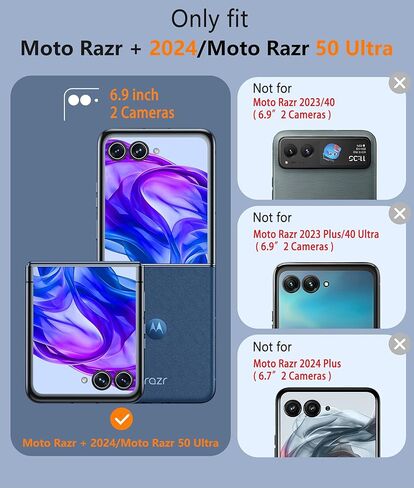 FNTCASE for Motorola Razr-Plus 2024 Case: Shockproof Scratch Resistant Phone Cases for Moto Razr 50 Ultra Thin Lightweight Foldable TPU Military Grade Hard Drop Protection Rugged Cover (Crystal Clear) in Kuwait