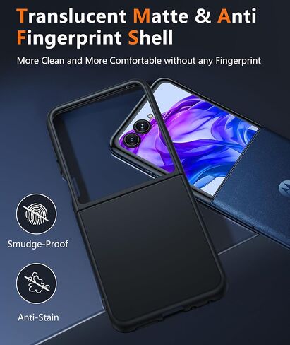 FNTCASE for Motorola Razr-Plus 2024 Case: Shockproof Scratch Resistant Phone Cases for Moto Razr 50 Ultra Thin Lightweight Foldable TPU Military Grade Hard Drop Protection Rugged Cover (Crystal Clear) in Kuwait