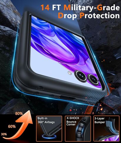 FNTCASE for Motorola Razr-Plus 2024 Case: Shockproof Scratch Resistant Phone Cases for Moto Razr 50 Ultra Thin Lightweight Foldable TPU Military Grade Hard Drop Protection Rugged Cover (Crystal Clear) in Kuwait
