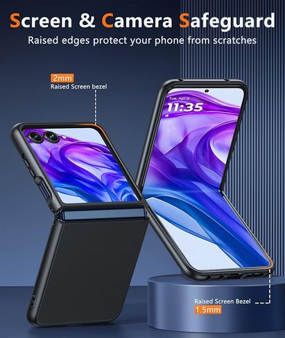 FNTCASE for Motorola Razr-Plus 2024 Case: Shockproof Scratch Resistant Phone Cases for Moto Razr 50 Ultra Thin Lightweight Foldable TPU Military Grade Hard Drop Protection Rugged Cover (Crystal Clear) in Kuwait