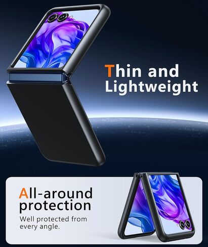 FNTCASE for Motorola Razr-Plus 2024 Case: Shockproof Scratch Resistant Phone Cases for Moto Razr 50 Ultra Thin Lightweight Foldable TPU Military Grade Hard Drop Protection Rugged Cover (Crystal Clear) in Kuwait