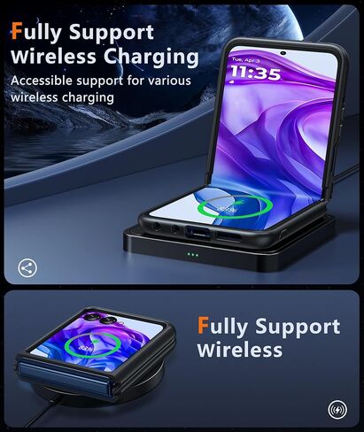 FNTCASE for Motorola Razr-Plus 2024 Case: Shockproof Scratch Resistant Phone Cases for Moto Razr 50 Ultra Thin Lightweight Foldable TPU Military Grade Hard Drop Protection Rugged Cover (Crystal Clear) in Kuwait