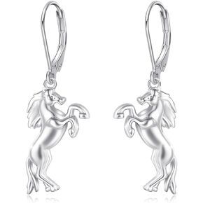 Horse Earrings for Women 925 Sterling Silver Horse Drop Earrings Cute Horse Jewelry for Women Girls Horse Lovers