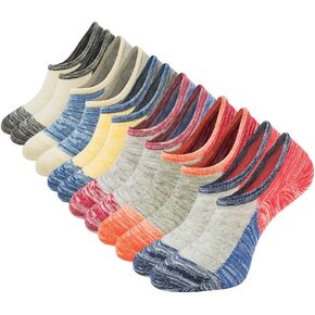 No Show Socks Womens Low Cut Socks Non Slip Invisible Short Cotton Sneaker Socks Casual Ankle Sox Liner 6Pairs